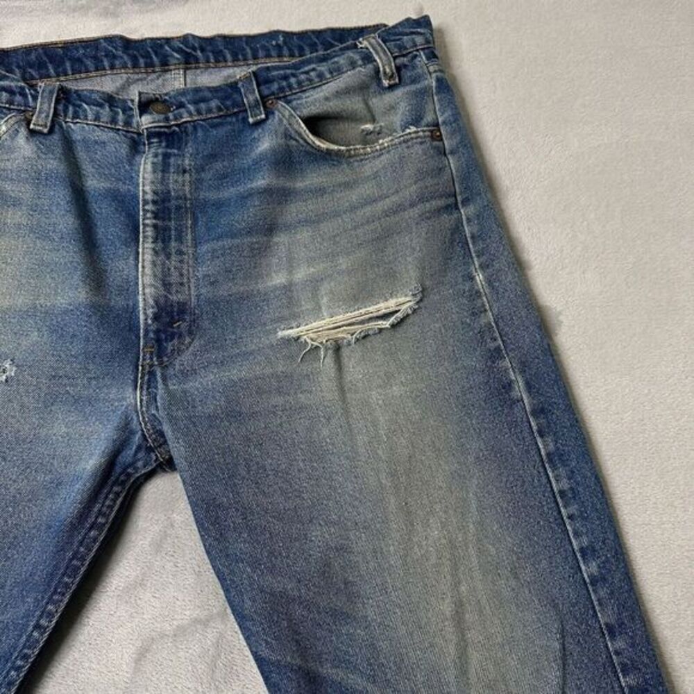 Levis Orange Tab 505 Jeans Mens 40x32  20505 USA Distressed 80s Measures 38x29 - Picture 3 of 15